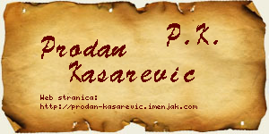 Prodan Kašarević vizit kartica